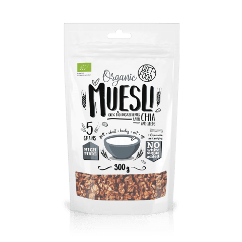 Ngũ Cốc Giòn Muesli Super Trái Cây Hạt Chia Hữu Cơ Diet Food Organic Muesli with Chia and Seeds