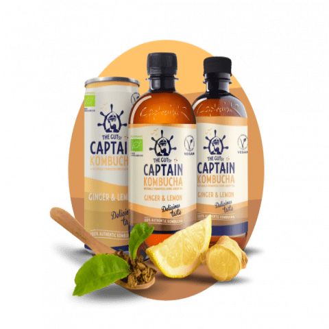 Trà KomBuCha Hữu Cơ Vị Chanh & Gừng